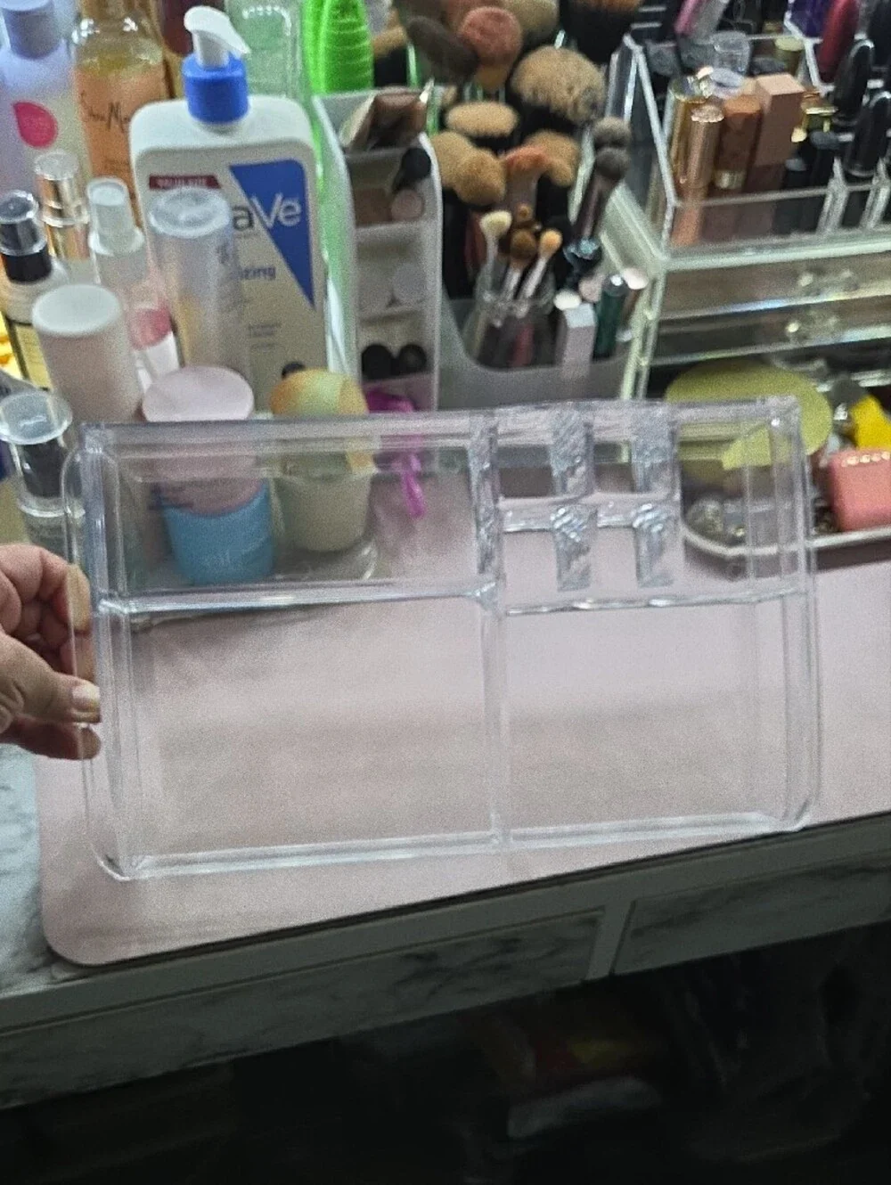 Clear Acrylic Makeup and Vanity Organizer - Transparent